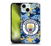 Head Case Designs Officially Licensed Manchester City Man City FC Brick Club Digital Camouflage Hard Back Case Compatible With Apple iPhone 13 Mini