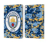 Head Case Designs Officially Licensed Manchester City Man City FC Brick Club Digital Camouflage Leather Wallet Case Compatible With Apple iPad Air 13 2024/2025