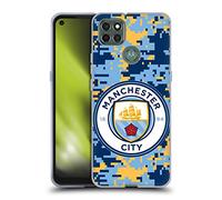 Head Case Designs Officially Licensed Manchester City Man City FC Brick Club Digital Camouflage Soft Gel Case Compatible With Motorola Moto G9 Power