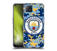Head Case Designs Officially Licensed Manchester City Man City FC Brick Club Digital Camouflage Soft Gel Case Compatible With Oppo A72 5G
