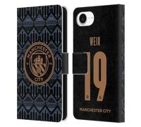 Head Case Designs Officially Licensed Manchester City Man City FC Caroline Weir 2020/21 Women's Away Kit Group 1 Leather Wallet Case Compatible With Apple iPhone 16e