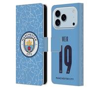 Head Case Designs Officially Licensed Manchester City Man City FC Caroline Weir 2020/21 Women's Home Kit Group 1 Leather Wallet Case Compatible With Apple iPhone 17 Pro