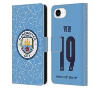 Head Case Designs Officially Licensed Manchester City Man City FC Caroline Weir 2020/21 Women's Home Kit Group 1 Leather Wallet Case Compatible With Apple iPhone 16e