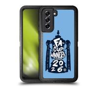 Head Case Designs Officially Licensed Manchester City Man City FC City Graphic 2026 Cup Champions Ultra-Armoured Shockproof Case [Military Grade Protection] Compatible With Samsung Galaxy S21 FE 5G