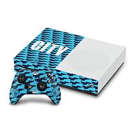Head Case Designs Officially Licensed Manchester City Man City FC City Pattern Logo Art Vinyl Sticker Gaming Skin Decal Cover Compatible With Xbox One S Console and Controller Bundle