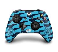 Head Case Designs Officially Licensed Manchester City Man City FC City Pattern Logo Art Vinyl Sticker Gaming Skin Decal Cover Compatible With Xbox One S/X Controller