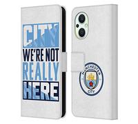 Head Case Designs Officially Licensed Manchester City Man City FC City We're Not Really Here Graphics Leather Wallet Case Compatible With Oppo Reno8 Lite