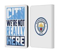Head Case Designs Officially Licensed Manchester City Man City FC City We're Not Really Here Graphics Leather Wallet Case Compatible With Amazon Kindle Paperwhite 6