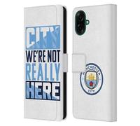 Head Case Designs Officially Licensed Manchester City Man City FC City We're Not Really Here Graphics Leather Wallet Case Compatible With Samsung Galaxy A07