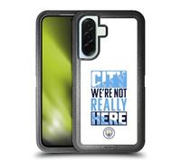 Head Case Designs Officially Licensed Manchester City Man City FC City We're Not Really Here Graphics Ultra-Armoured Shockproof Case [Military Grade Protection] Compatible With Samsung Galaxy A36 5G