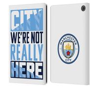 Head Case Designs Officially Licensed Manchester City Man City FC City We're Not Really Here Graphics Leather Wallet Case Compatible With Amazon Fire Max 11 2023