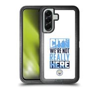 Head Case Designs Officially Licensed Manchester City Man City FC City We're Not Really Here Graphics Ultra-Armoured Shockproof Case [Military Grade Protection] Compatible With Samsung Galaxy A56 5G