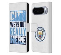 Head Case Designs Officially Licensed Manchester City Man City FC City We're Not Really Here Graphics Leather Wallet Case Compatible With Google Pixel 10 Pro XL