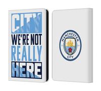 Head Case Designs Officially Licensed Manchester City Man City FC City We're Not Really Here Graphics Leather Wallet Case Compatible With Amazon Kindle 11th Gen (2024)