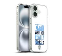 Head Case Designs Officially Licensed Manchester City Man City FC City We're Not Really Here Graphics Gel Case [Military Grade Protection] Compatible with Apple iPhone 16 and Compatible with MagSafe