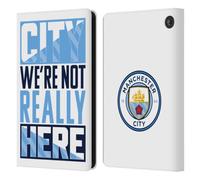 Head Case Designs Officially Licensed Manchester City Man City FC City We're Not Really Here Graphics Leather Wallet Case Compatible With Amazon Fire 7 2022