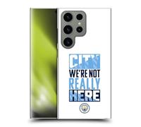 Head Case Designs Officially Licensed Manchester City Man City FC City We're Not Really Here Graphics Hard Back Case Compatible With Samsung Galaxy S24 Ultra 5G