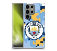 Head Case Designs Officially Licensed Manchester City Man City FC Club Digital Camouflage Hard Back Case Compatible With Samsung Galaxy S24 Ultra 5G