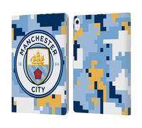 Head Case Designs Officially Licensed Manchester City Man City FC Club Digital Camouflage Leather Wallet Case Compatible With Apple iPad Air 13 2024/2025