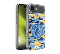 Head Case Designs Officially Licensed Manchester City Man City FC Club Mono Badge Camou Gel Case [Military Grade Protection] Compatible With Apple iPhone 17 Air