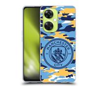 Head Case Designs Officially Licensed Manchester City Man City FC Club Mono Badge Camou Gel Case [Military Grade Protection] Compatible With OnePlus Nord CE 3 Lite 5G