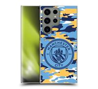 Head Case Designs Officially Licensed Manchester City Man City FC Club Mono Badge Camou Hard Back Case Compatible With Samsung Galaxy S24 Ultra 5G
