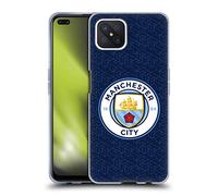 Head Case Designs Officially Licensed Manchester City Man City FC Dark Blue 2 Patterns Soft Gel Case Compatible With Oppo Reno4 Z 5G