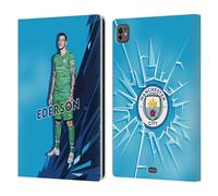 Head Case Designs Officially Licensed Manchester City Man City FC Ederson 2021/22 First Team Leather Wallet Case Compatible With Apple iPad Pro 11 M4 2024