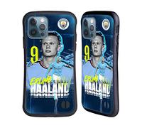 Head Case Designs Officially Licensed Manchester City Man City FC Erling Haaland 2022/23 First Team Hybrid Case Compatible With Apple iPhone 12 / iPhone 12 Pro