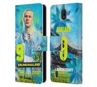 Head Case Designs Officially Licensed Manchester City Man City FC Erling Haaland 2023/24 First Team Leather Book Wallet Case Cover Compatible With Nokia C01 Plus/C1 2nd Edition