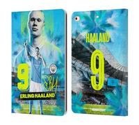Head Case Designs Officially Licensed Manchester City Man City FC Erling Haaland 2023/24 First Team Leather Wallet Case Compatible With Apple iPad 9.7 2017 / iPad 9.7 2018