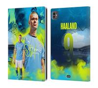 Head Case Designs Officially Licensed Manchester City Man City FC Erling Haaland 2024/25 First Team Leather Wallet Case Compatible With Apple iPad Pro 11 M4/M5 2024/2025