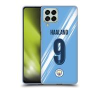 Head Case Designs Officially Licensed Manchester City Man City FC Erling Haaland 2025/26 Players Home Kit 1st Group Gel Case [Military Grade Protection] Compatible With Samsung Galaxy M53 (2022)