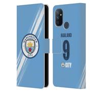 Head Case Designs Officially Licensed Manchester City Man City FC Erling Haaland 2025/26 Players Home Kit Leather Wallet Case Compatible With OnePlus Nord N100