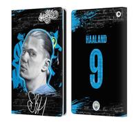Head Case Designs Officially Licensed Manchester City Man City FC Erling Haaland Graffiti Collection by Murwalls Leather Wallet Case Compatible With Fire HD 8/Fire HD 8 Plus 2020