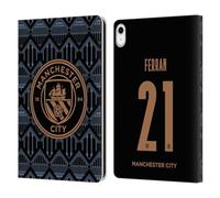 Head Case Designs Officially Licensed Manchester City Man City FC Ferran Torres 2020/21 Players Away Kit Group 1 Leather Wallet Case Compatible With Apple iPad 10.9 2022/2025
