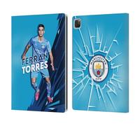 Head Case Designs Officially Licensed Manchester City Man City FC Ferran Torres 2021/22 First Team Leather Wallet Case Compatible With Apple iPad Pro 13 M4 2024