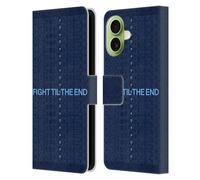 Head Case Designs Officially Licensed Manchester City Man City FC Fight 'Til The End Graphics Leather Wallet Case Compatible With Apple iPhone 17