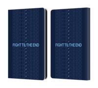 Head Case Designs Officially Licensed Manchester City Man City FC Fight 'Til The End Graphics Leather Wallet Case Compatible With Amazon Kindle Paperwhite 6