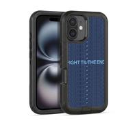 Head Case Designs Officially Licensed Manchester City Man City FC Fight 'Til The End Graphics Ultra-Armoured Shockproof Case [Military Grade Protection] Compatible With Apple iPhone 16