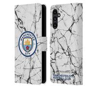 Head Case Designs Officially Licensed Manchester City Man City FC Full Colour Marble Badge Leather Book Wallet Case Cover Compatible With Samsung Galaxy A13 5G (2021)