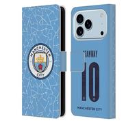 Head Case Designs Officially Licensed Manchester City Man City FC Georgia Stanway 2020/21 Women's Home Kit Group 1 Leather Wallet Case Compatible With Apple iPhone 17 Pro