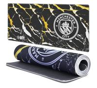 Head Case Designs Officially Licensed Manchester City Man City FC Gold Marble Crest Logo 37.4 x 15.75 x 0.16 inches (900 x 400 mm) - XL Gaming Office Desk PC Keyboard Mouse Mat Pad