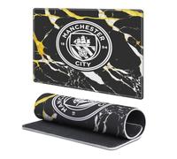Head Case Designs Officially Licensed Manchester City Man City FC Gold Marble Crest Logo 9.84 x 11.81 x 0.12 inches (250 x 300 mm) - S Gaming Office Desk PC Keyboard Mouse Mat Pad