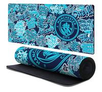 Head Case Designs Officially Licensed Manchester City Man City FC Graffiti Tag Pattern Crest Logo 37.4 x 15.75 x 0.16 inches (900 x 400 mm) - XL Gaming Office Desk PC Keyboard Mouse Mat Pad