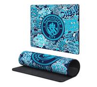 Head Case Designs Officially Licensed Manchester City Man City FC Graffiti Tag Pattern Crest Logo Gaming Office Desk PC Keyboard Mouse Mat Pad 9.84 x 11.81 x 0.12 inches (250 x 300 mm) - S