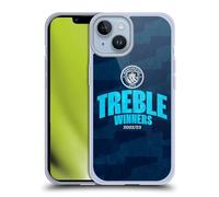Head Case Designs Officially Licensed Manchester City Man City FC Graphics 2023 Treble Winners Gel Case [Military Grade Protection] Compatible With Apple iPhone 14
