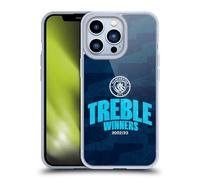 Head Case Designs Officially Licensed Manchester City Man City FC Graphics 2023 Treble Winners Gel Case [Military Grade Protection] Compatible with Apple iPhone 13 Pro and Compatible with MagSafe