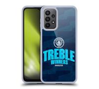 Head Case Designs Officially Licensed Manchester City Man City FC Graphics 2023 Treble Winners Gel Case [Military Grade Protection] Compatible With Samsung Galaxy A23 / 5G (2022)