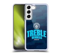 Head Case Designs Officially Licensed Manchester City Man City FC Graphics 2023 Treble Winners Gel Case [Military Grade Protection] Compatible With Samsung Galaxy S22 5G